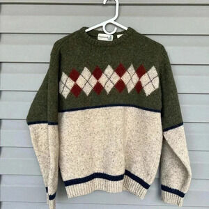Vintage Fieldmaster USA Pattern Knit Sweater 100 % Wool Men’s Sz M